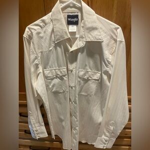 Wrangler Cream Dress Shirt for Men